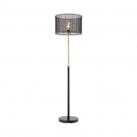 Mercator-Burnley Mesh Floor Lamp - Matt Black Mesh Shade